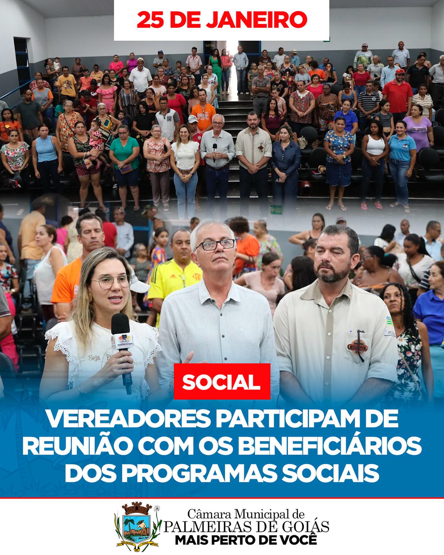 Reunião com os beneficiários de programas sociais