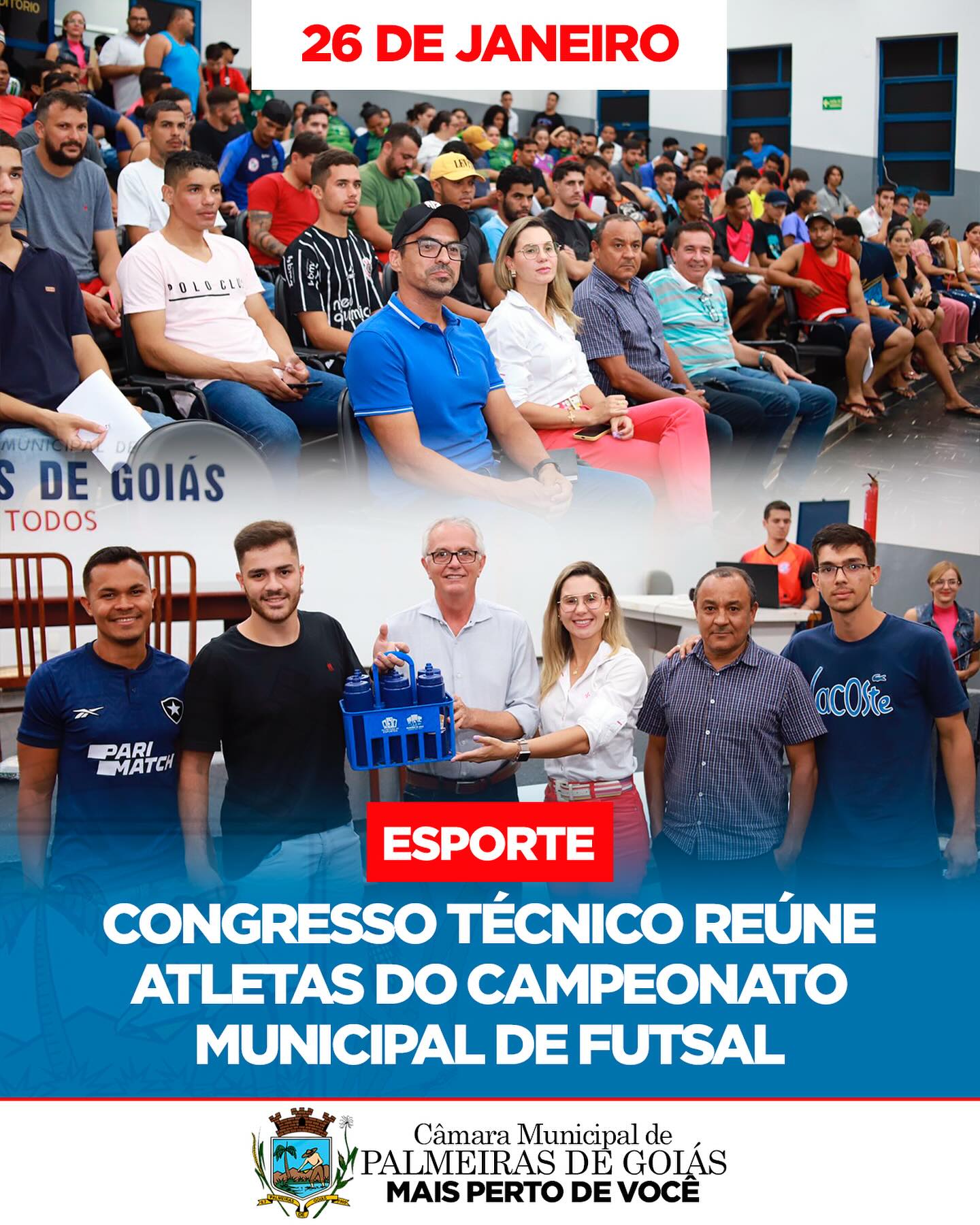 Congresso técnico reúne atletas de campeonato de futsal